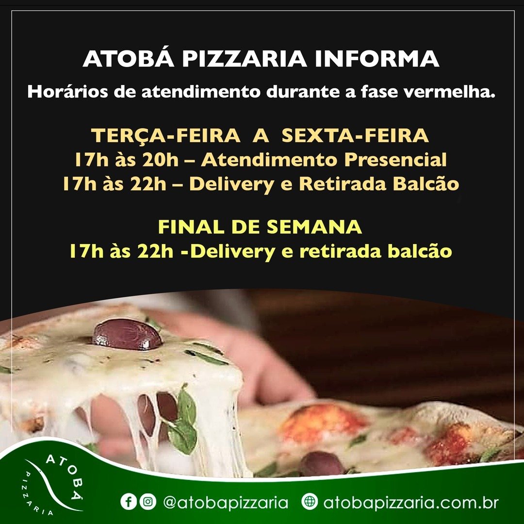 img - Horário de Atendimento da pizzaria na fase vermelha 